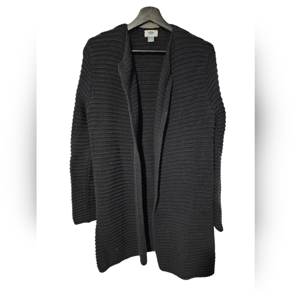 Forever 21 Long Black Cardigan, Size M